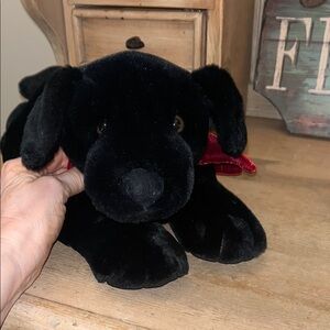 Russ Black Lab Plush Dog “Ginger” Laying Down Stuffed Animal